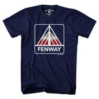 Patriotic Fenway Sign t-shirt with red-white-blue Fenway sign graphic — Boston patriotic baseball tee
