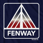 Close-up of Patriotic Fenway Sign shirt design — patriotic Fenway sign detail