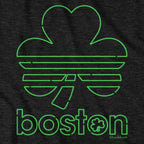 Boston Shamrock Neon Sign T-Shirt - Chowdaheadz