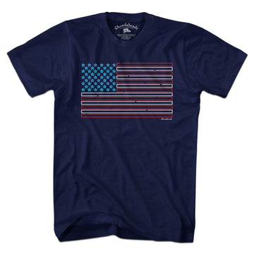 USA Flag Neon Sign T-Shirt - Chowdaheadz