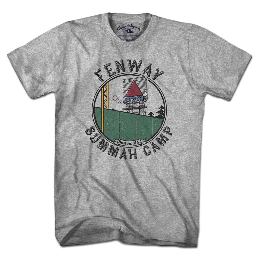 Fenway Summah Camp T-Shirt — men's tee flat lay in Gray