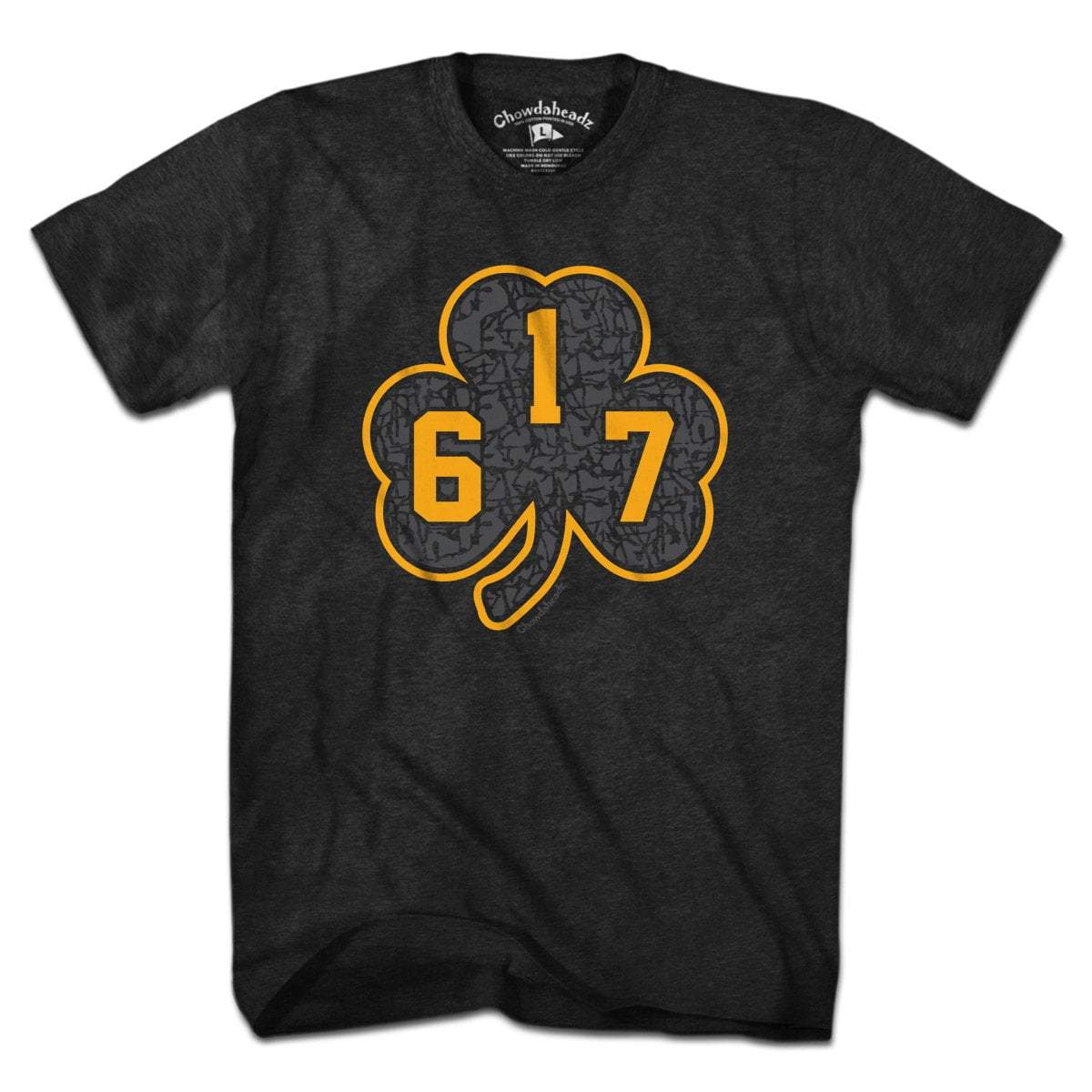617 Black & Gold Street Shamrock T-Shirt - Chowdaheadz