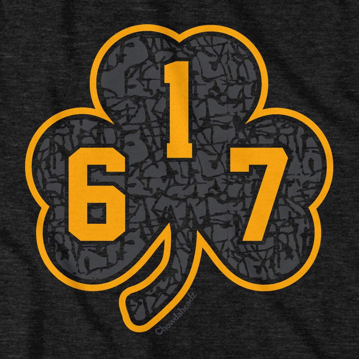617 Black & Gold Street Shamrock T-Shirt - Chowdaheadz