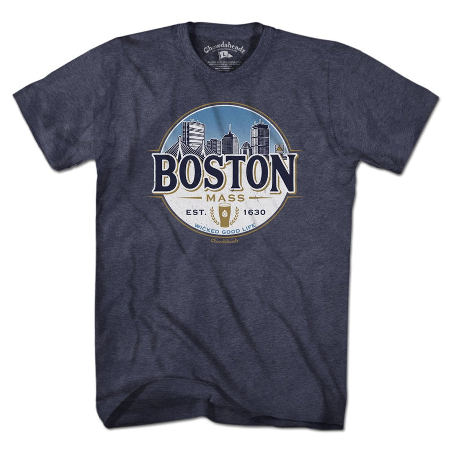 Boston Beer Label T-Shirt - Chowdaheadz