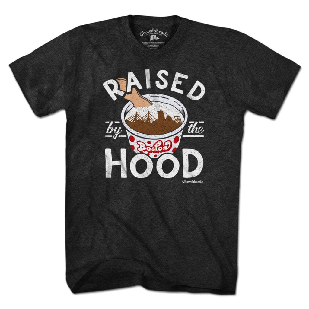 Raised by the Hood T-Shirt — tee flat lay