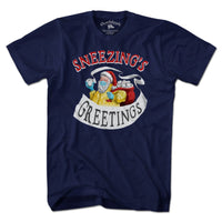 Sneezing's Greetings T-Shirt - Chowdaheadz