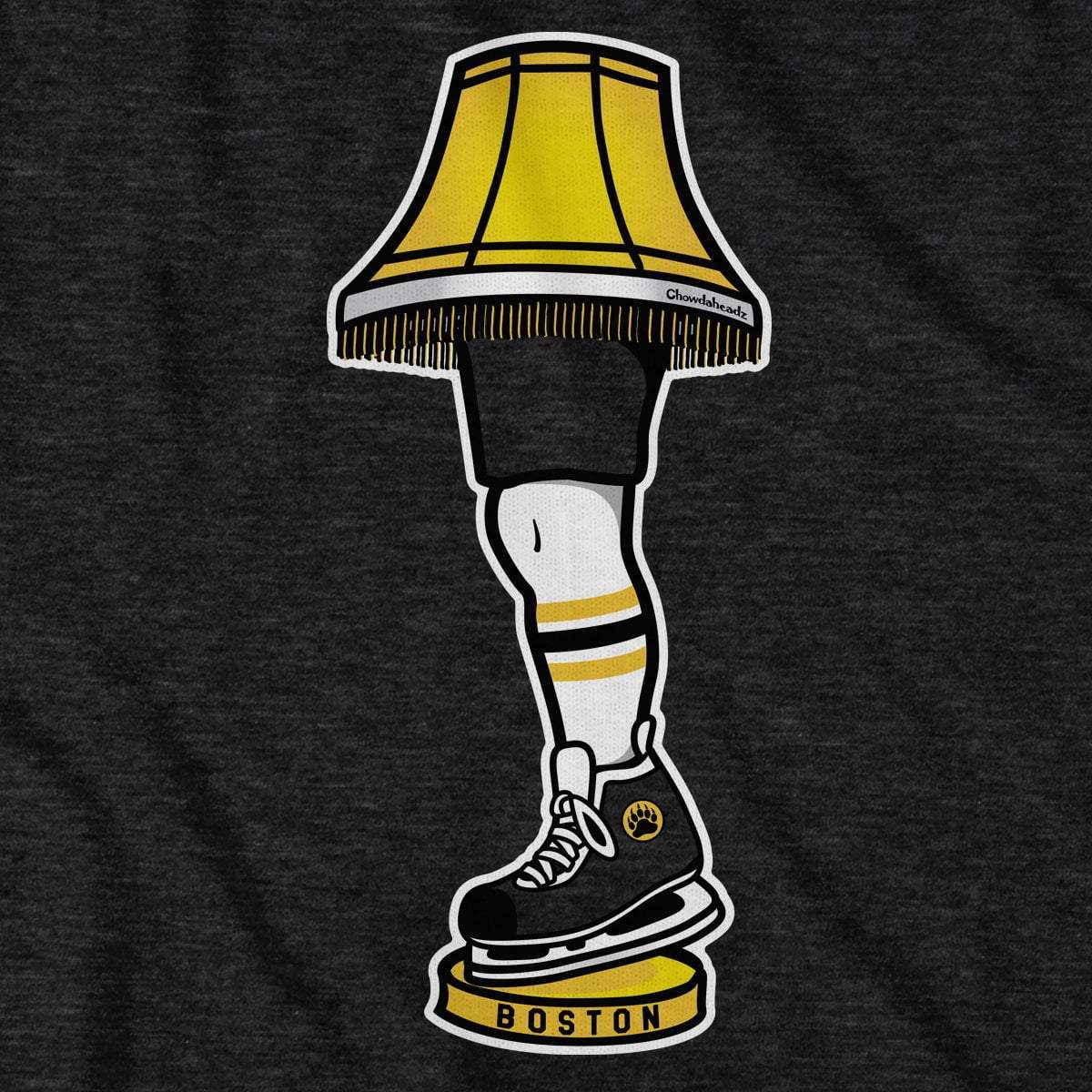 Boston Hockey Holiday Leg Lamp T-Shirt - Chowdaheadz