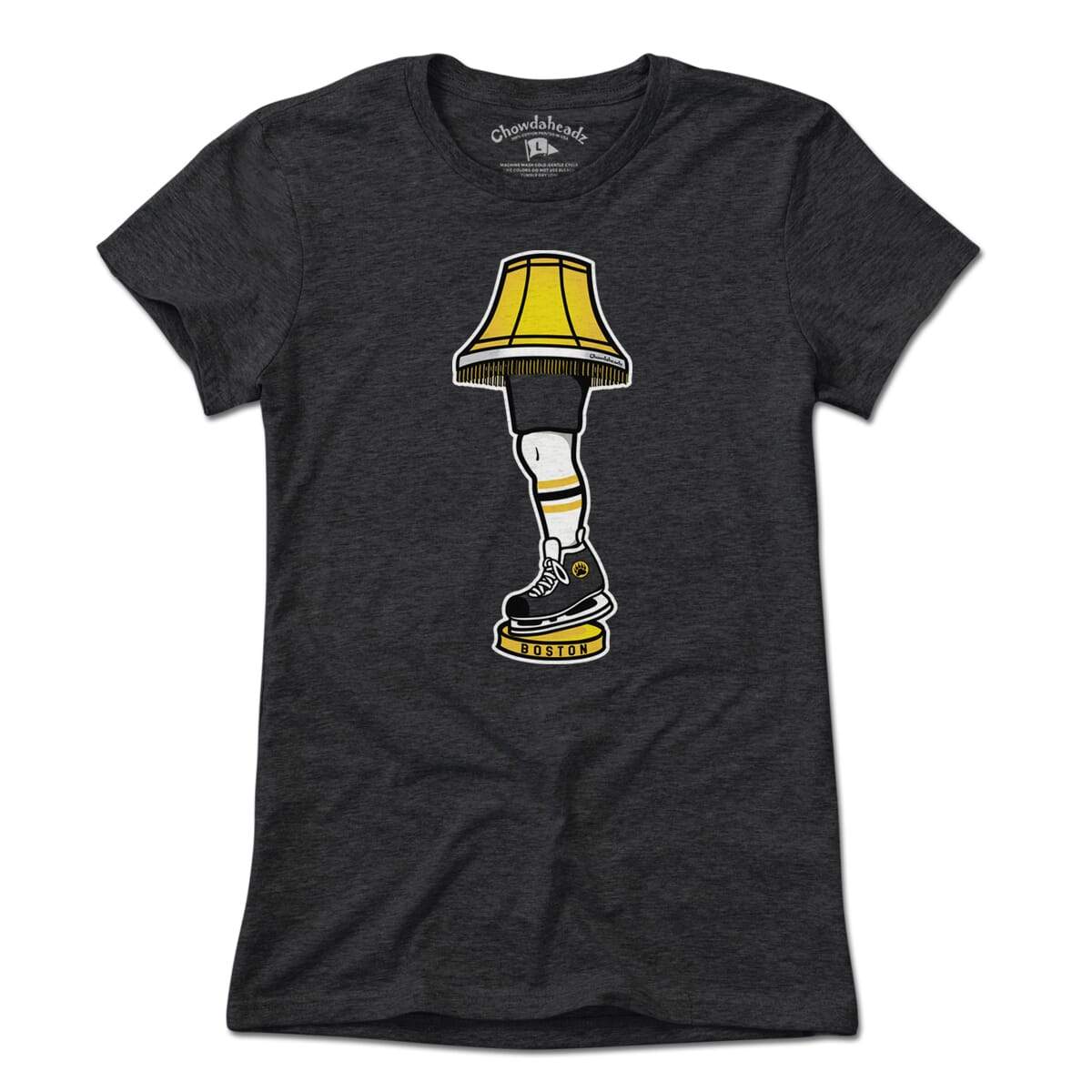 Boston Hockey Holiday Leg Lamp T-Shirt - Chowdaheadz