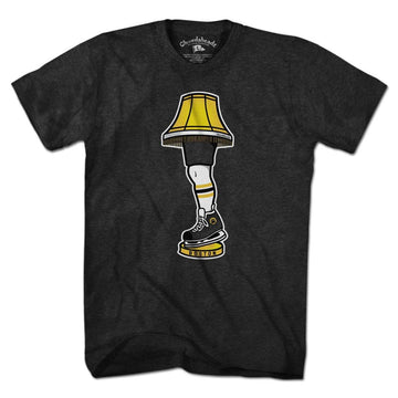 Boston Hockey Holiday Leg Lamp T-Shirt - Chowdaheadz