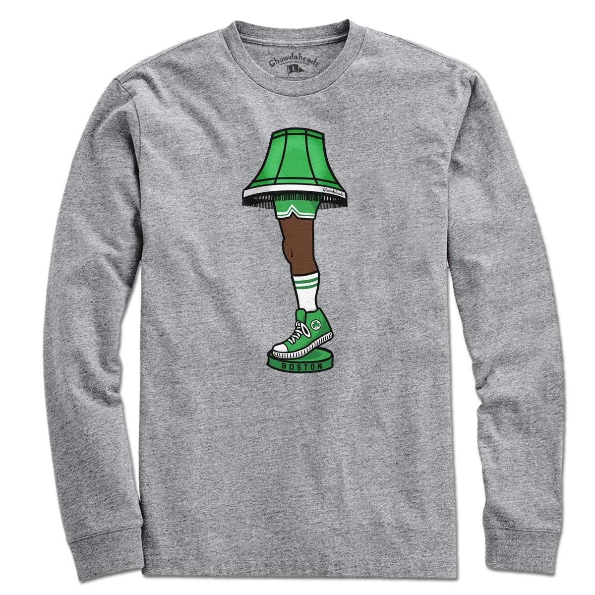 Boston Basketball Holiday Leg Lamp T-Shirt - Chowdaheadz