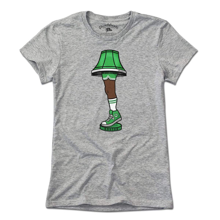 Boston Basketball Holiday Leg Lamp T-Shirt - Chowdaheadz
