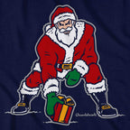 Three Point Stance Santa T-Shirt - Chowdaheadz