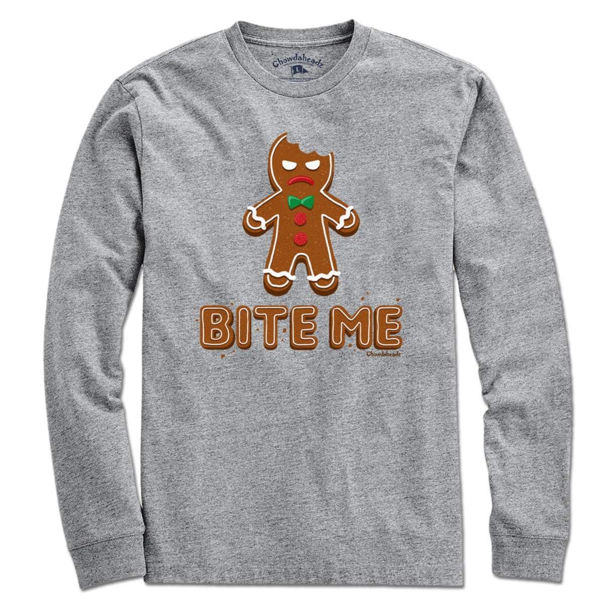 Bite Me Gingerbread Man T-Shirt - Chowdaheadz