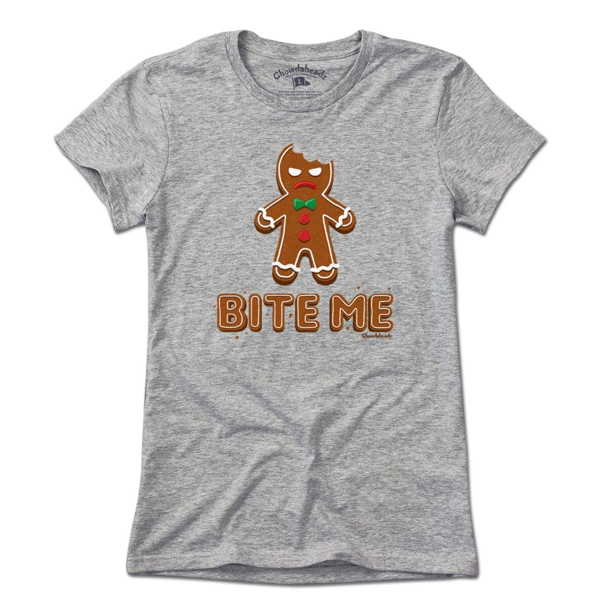 Bite Me Gingerbread Man T-Shirt - Chowdaheadz