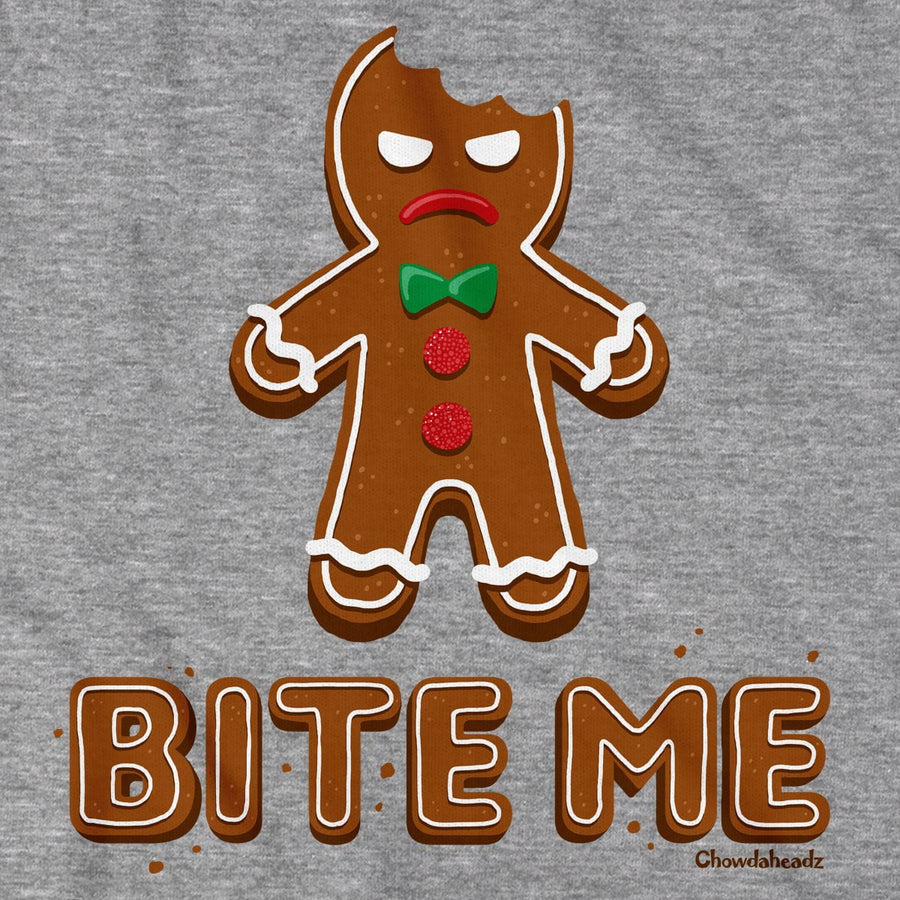 Bite Me Gingerbread Man T-Shirt - Chowdaheadz