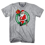 Happy Holidays Santa Circle Logo T-Shirt - Chowdaheadz
