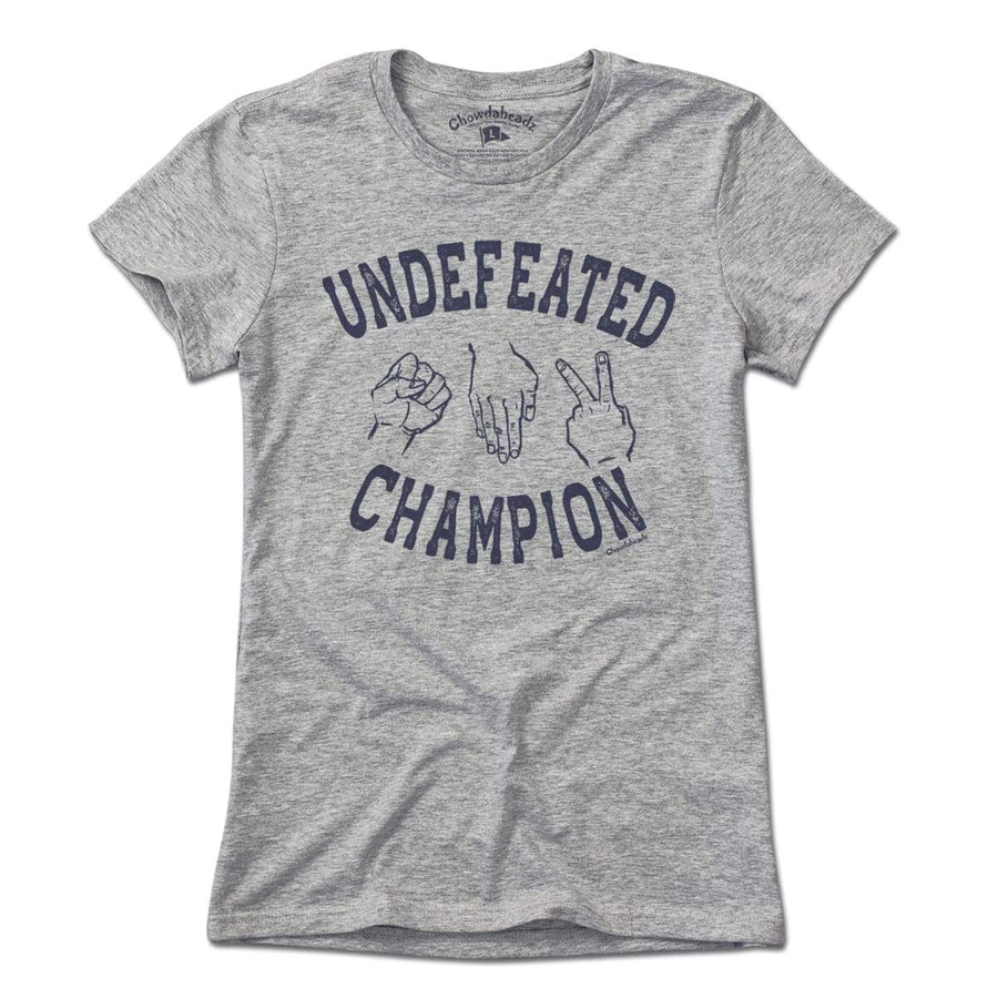 Undefeated Rock Paper Scissors Champion T-Shirt - Chowdaheadz