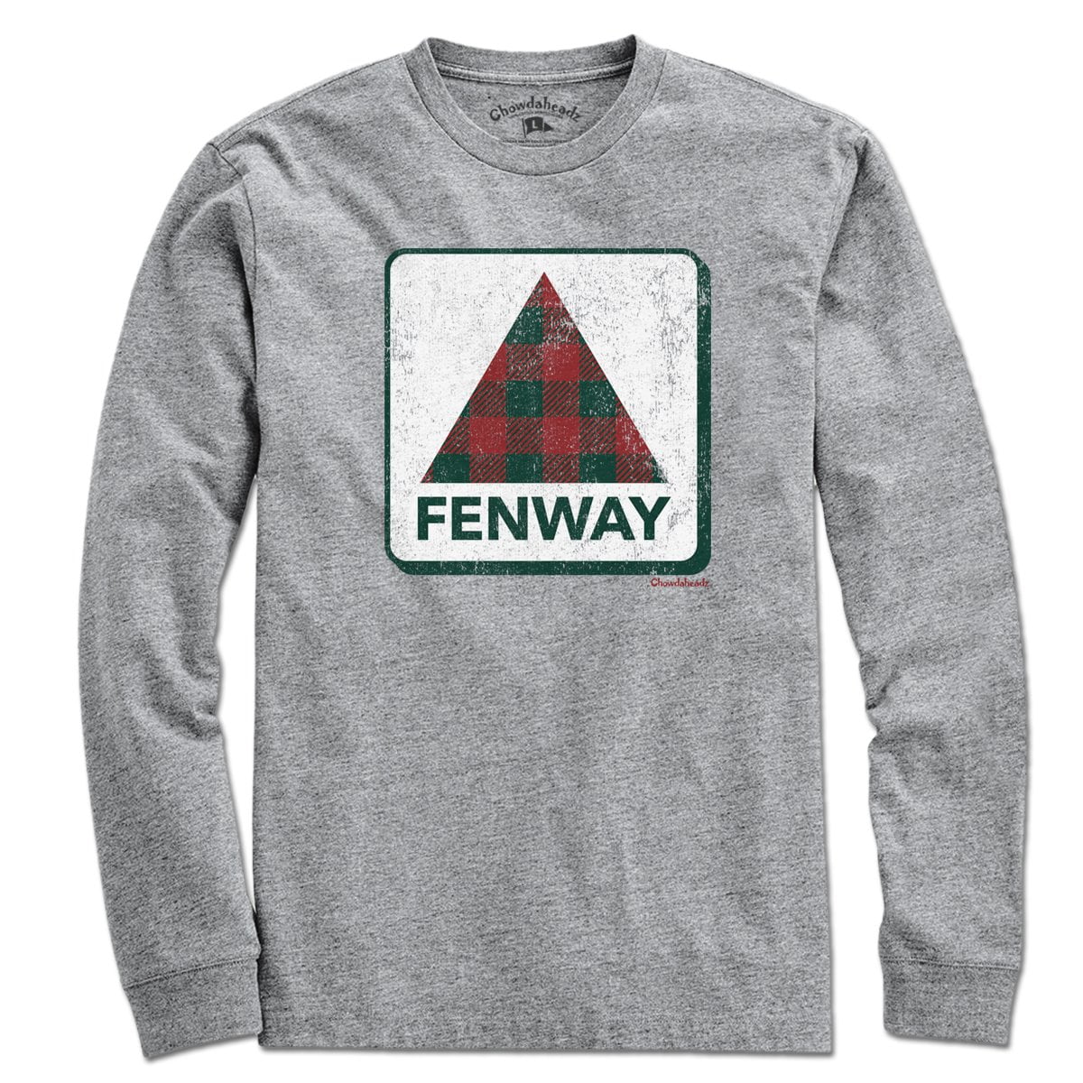 Holiday Plaid Fenway Sign T-Shirt - Chowdaheadz