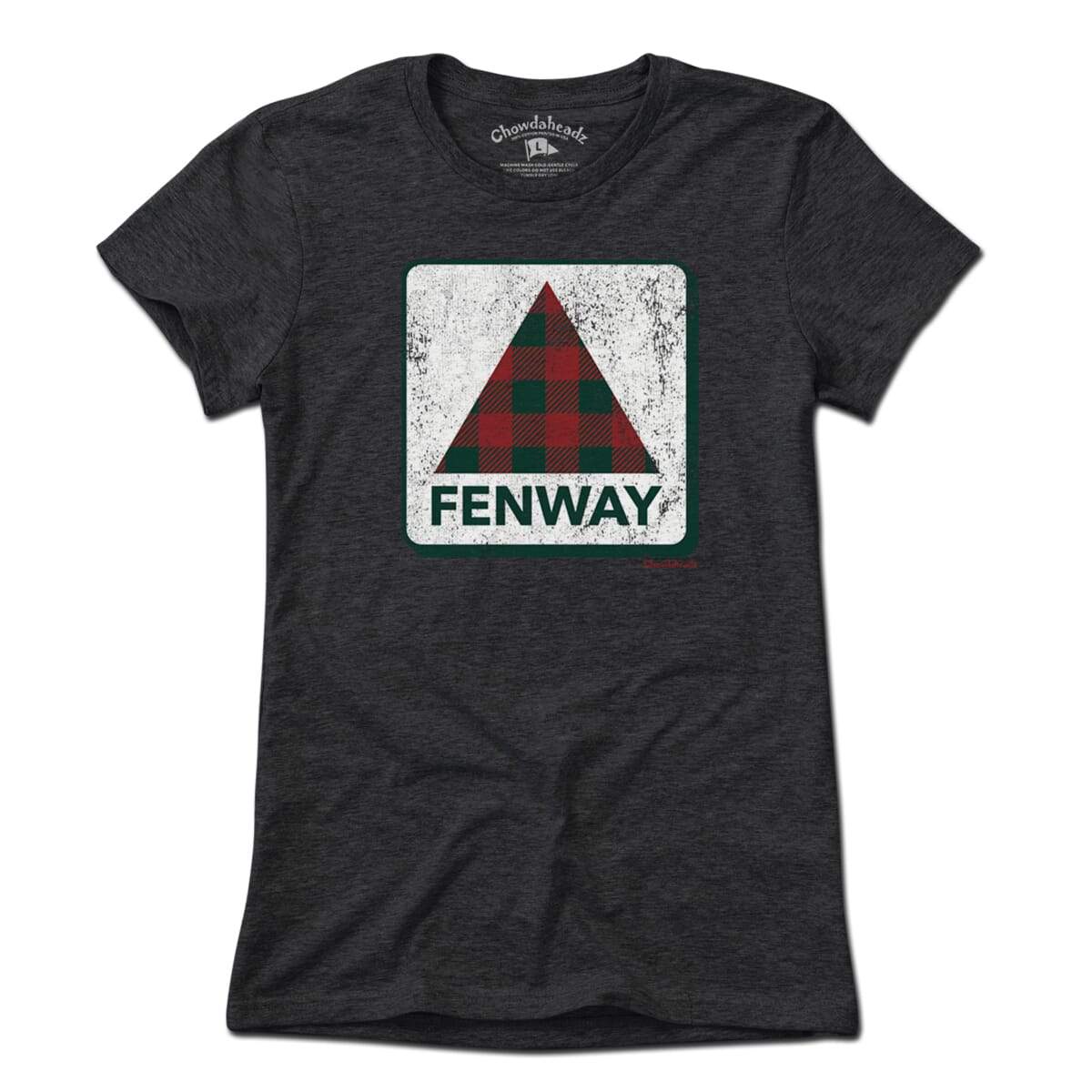 Holiday Plaid Fenway Sign T-Shirt - Chowdaheadz