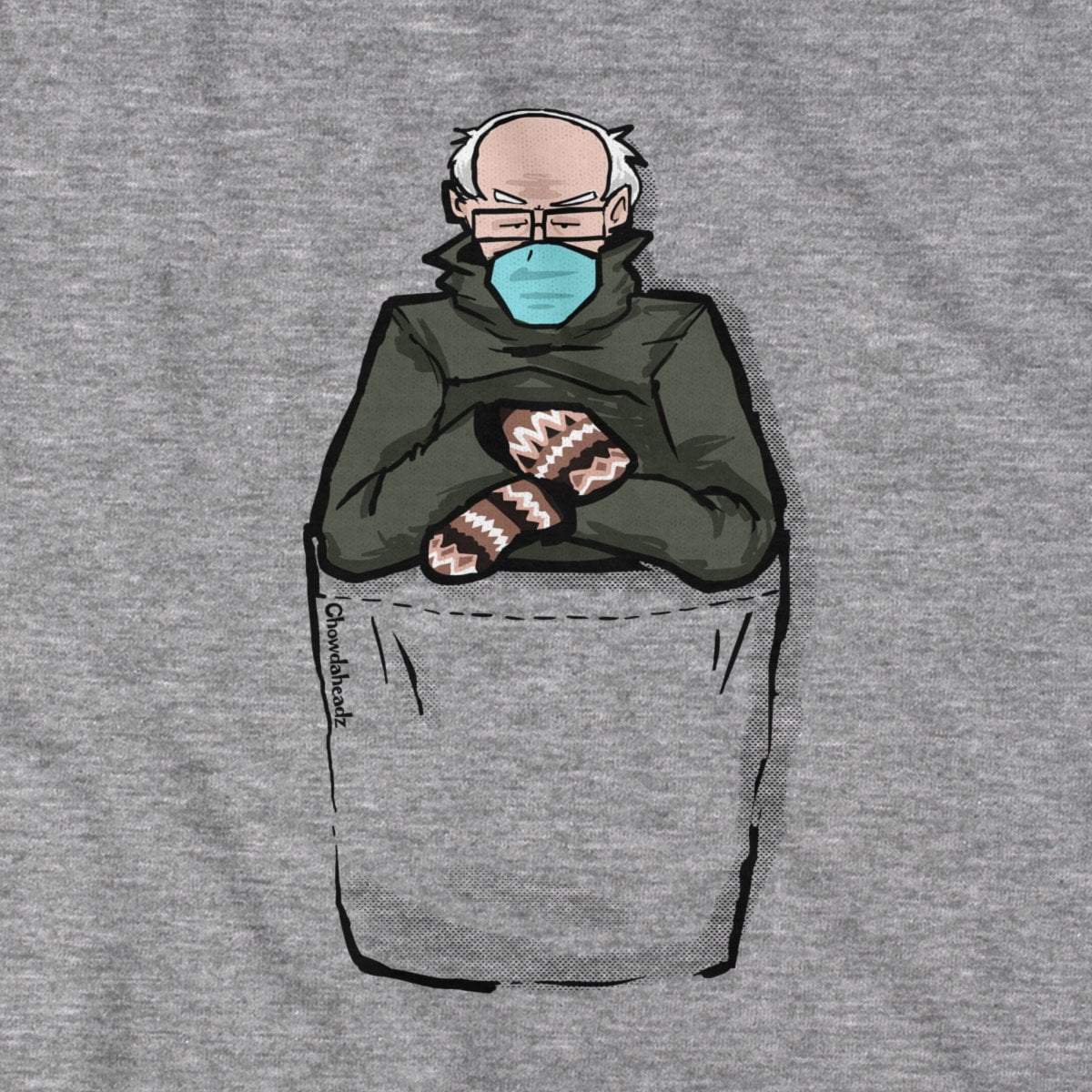 Pocket Bernie T-Shirt - Chowdaheadz