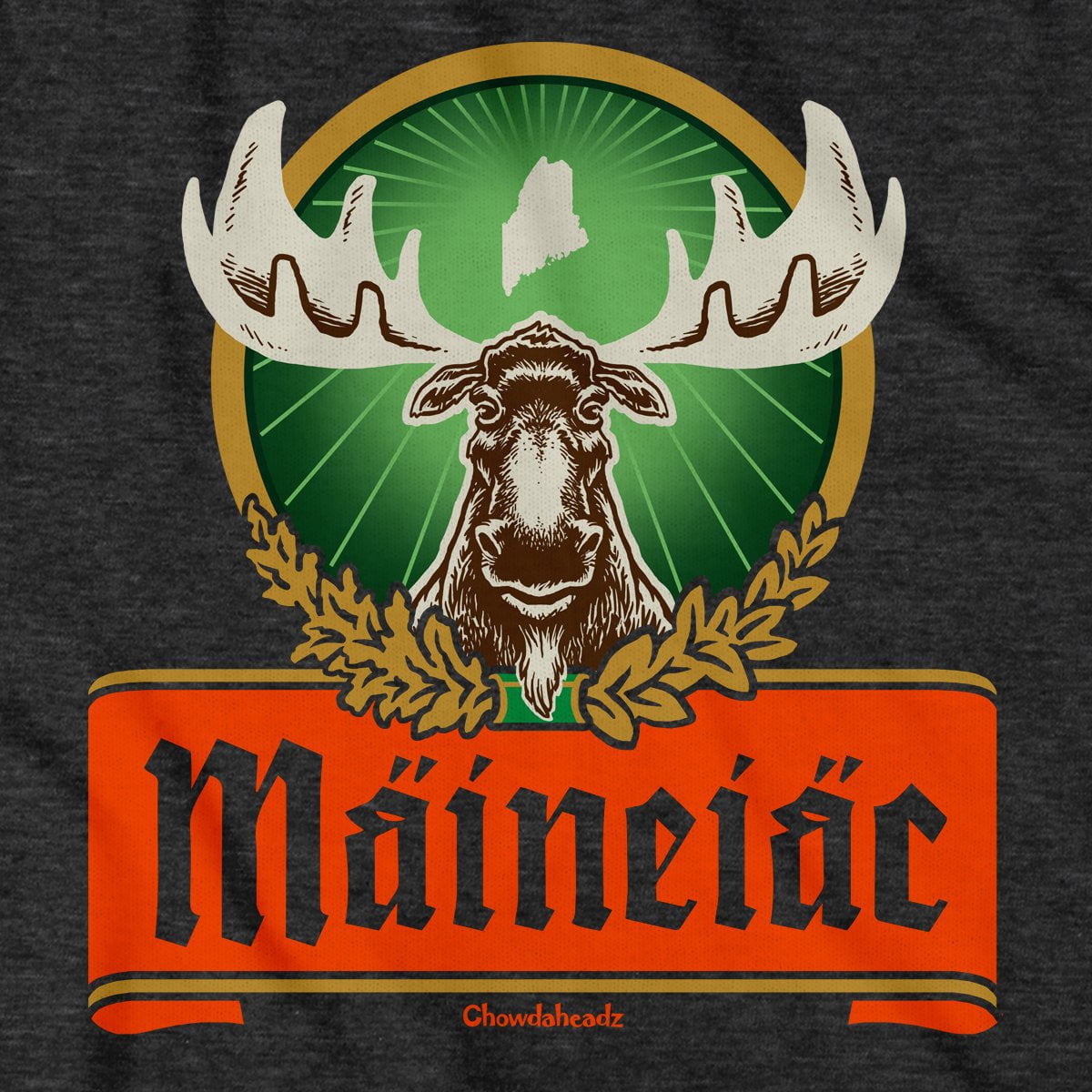 Maineiac Label T-Shirt - Chowdaheadz