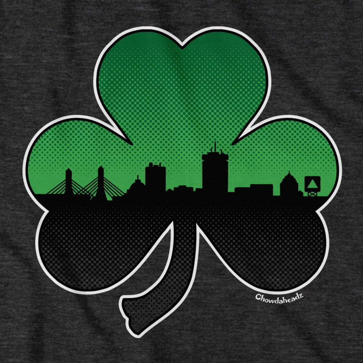 Boston Shamrock Skyline T-Shirt - Chowdaheadz