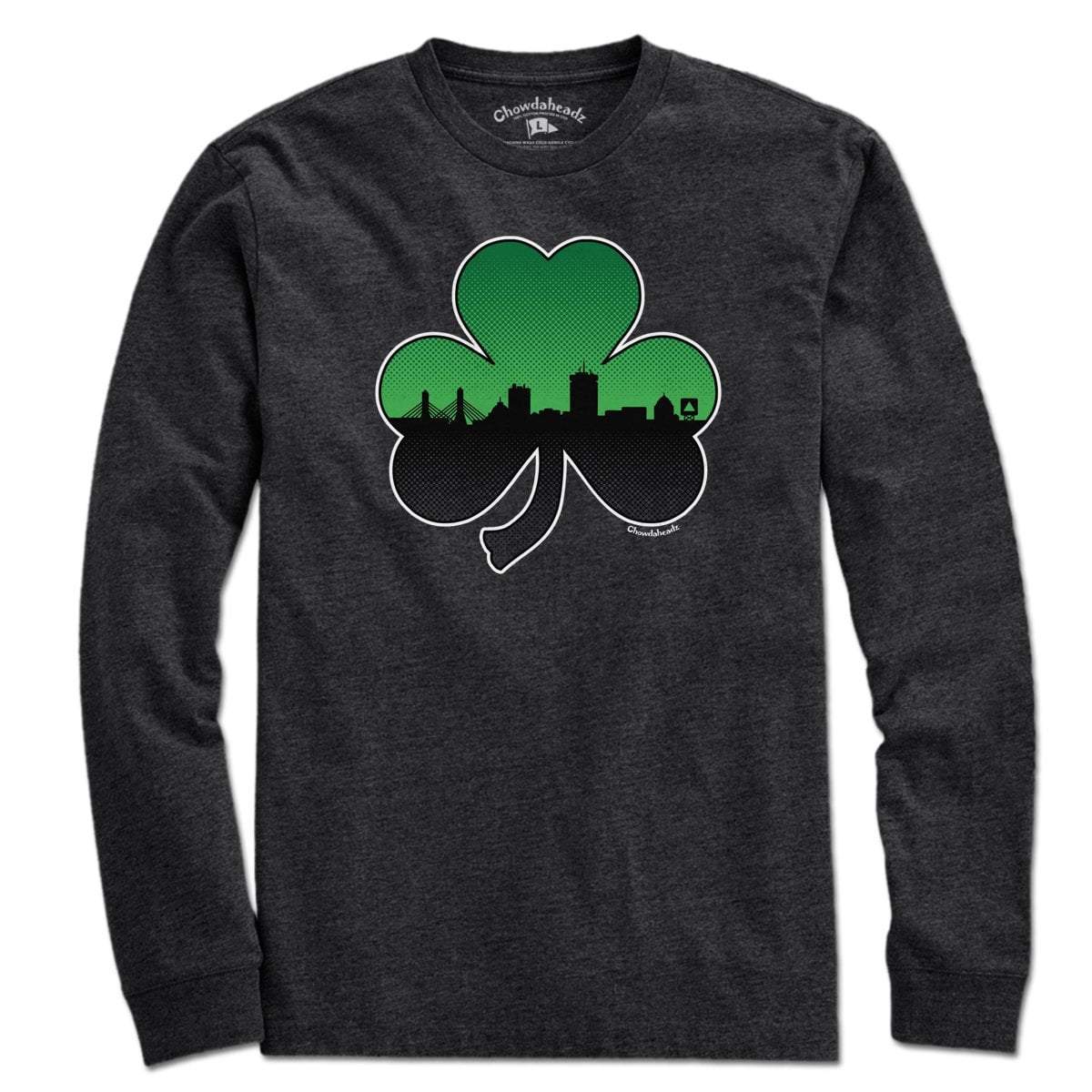 Boston Shamrock Skyline T-Shirt - Chowdaheadz