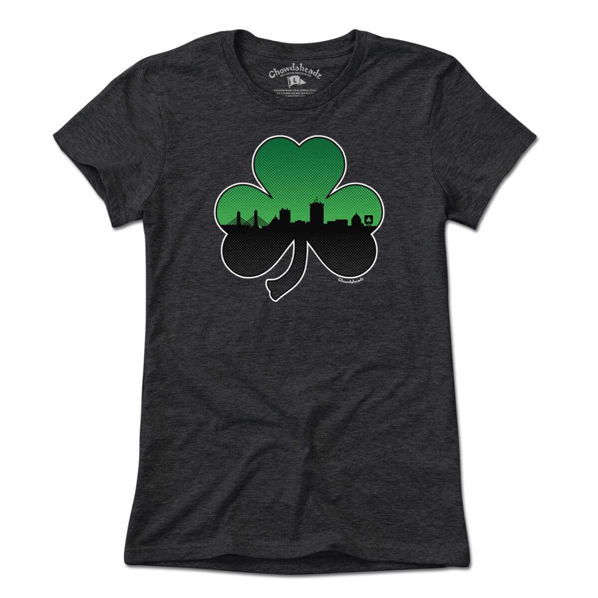 Boston Shamrock Skyline T-Shirt - Chowdaheadz