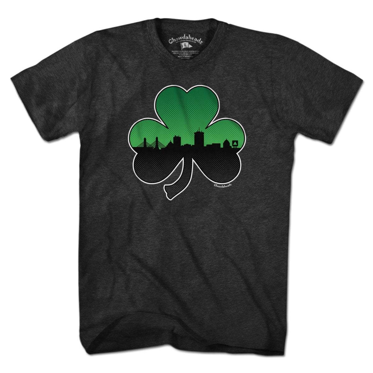 Boston Shamrock Skyline T-Shirt - Chowdaheadz