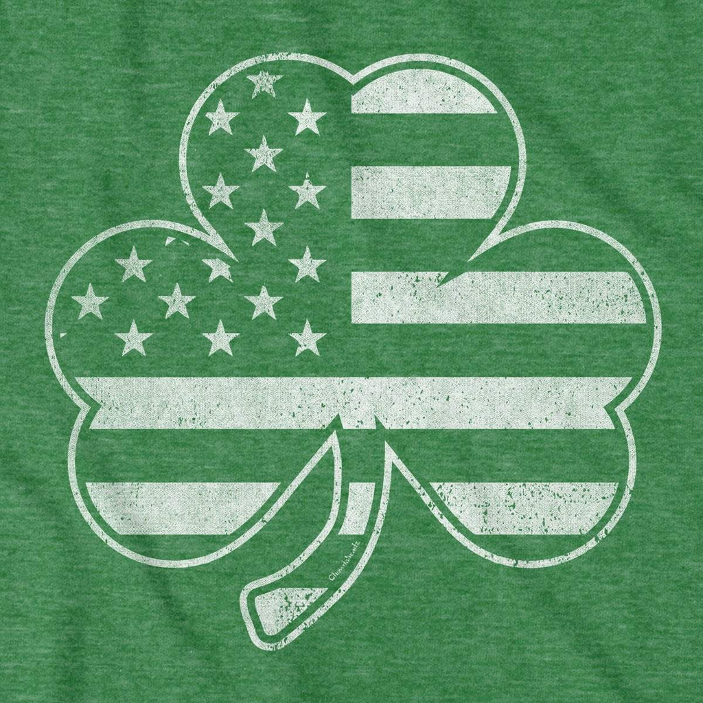 Shamrock Stars & Stripes Tonal T-Shirt — graphic detail in Green