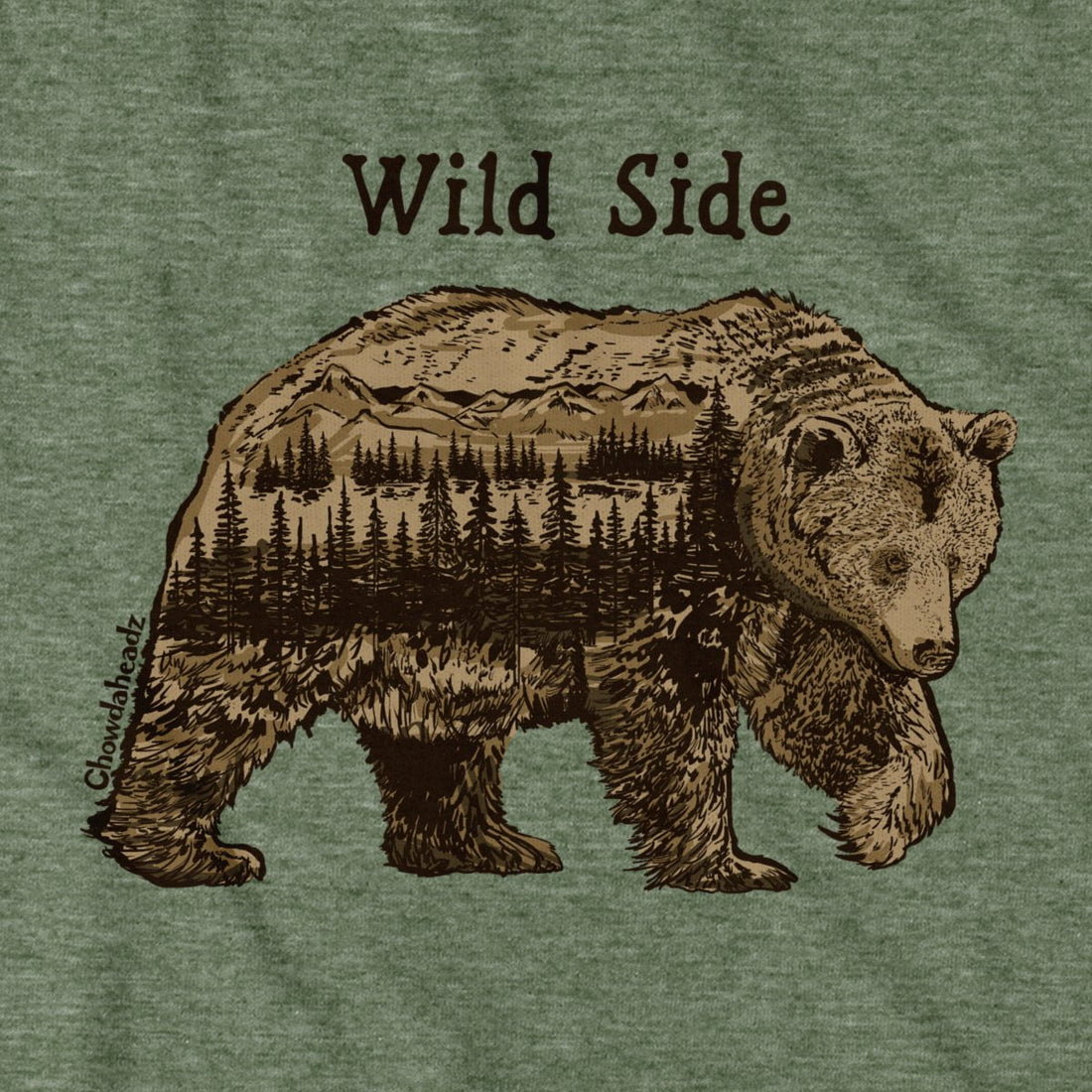 Wild Side Bear T-Shirt - Chowdaheadz