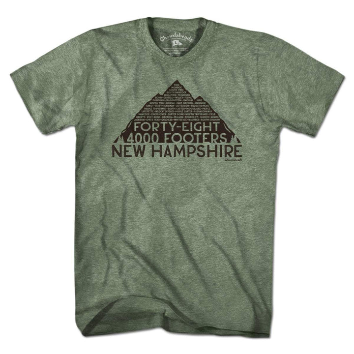 Forty-Eight 4,000 Footers New Hampshire T-Shirt - Chowdaheadz