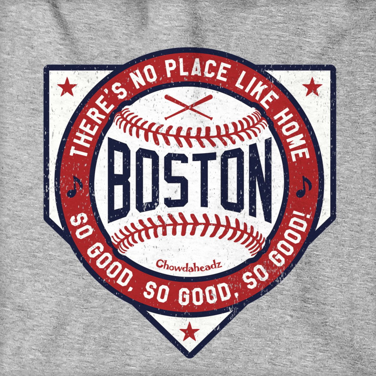 Boston There's No Place Like Home Baseball Hoodie - Chowdaheadz