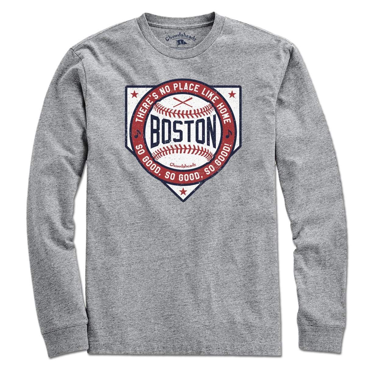 Boston There's No Place Like Home Baseball T-Shirt - Chowdaheadz