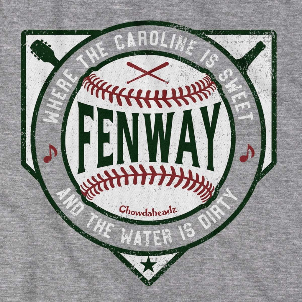Sweet Caroline Dirty Water Fenway T-Shirt — graphic detail in Gray