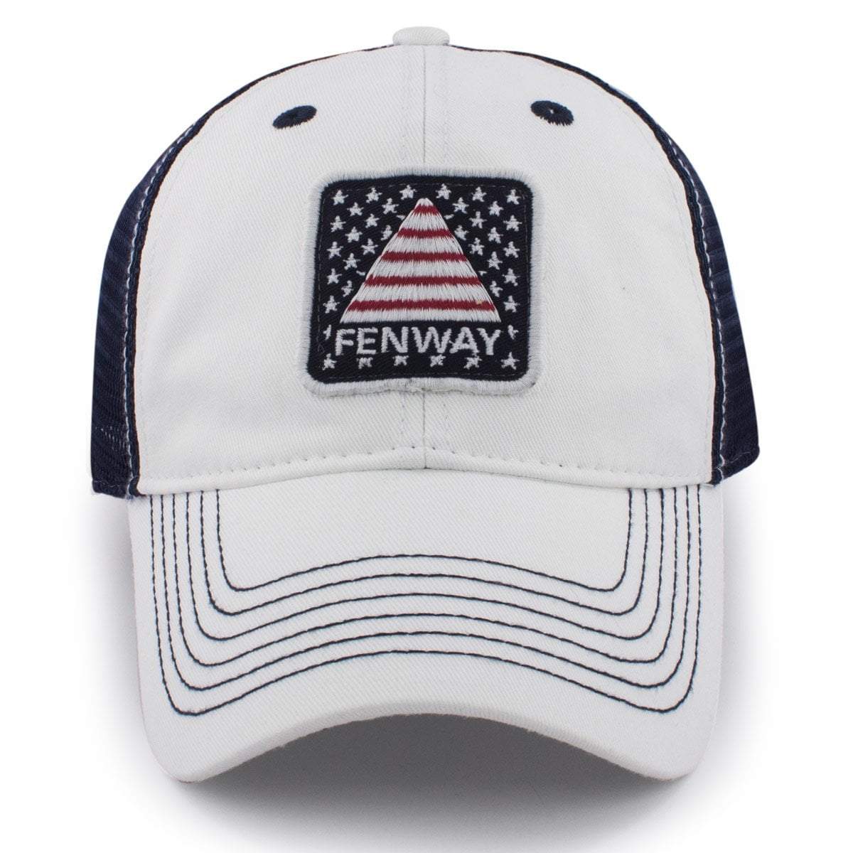 Fenway USA Patch "White Wash" Trucker Hat - Chowdaheadz