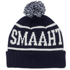 Wicked Smaaht Old School Knit Winter Hat - Navy - Chowdaheadz