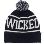 Wicked Smaaht Old School Knit Winter Hat - Navy - Chowdaheadz
