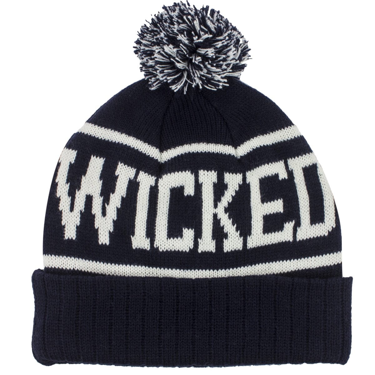 Wicked Smaaht Old School Knit Winter Hat - Navy - Chowdaheadz