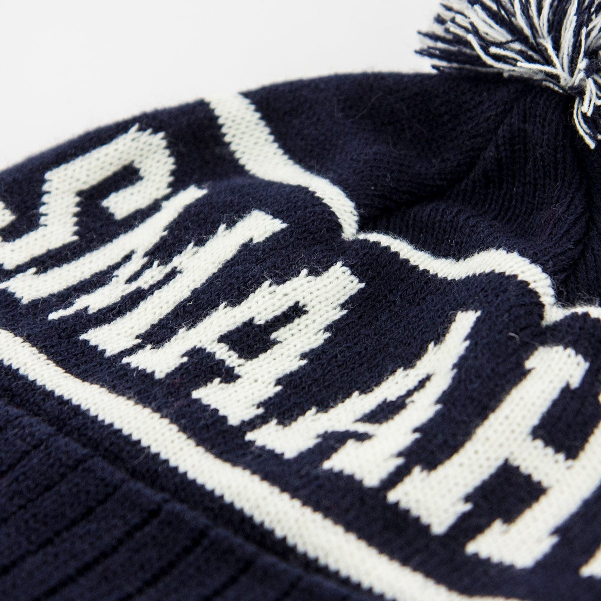 Wicked Smaaht Old School Knit Winter Hat - Navy - Chowdaheadz
