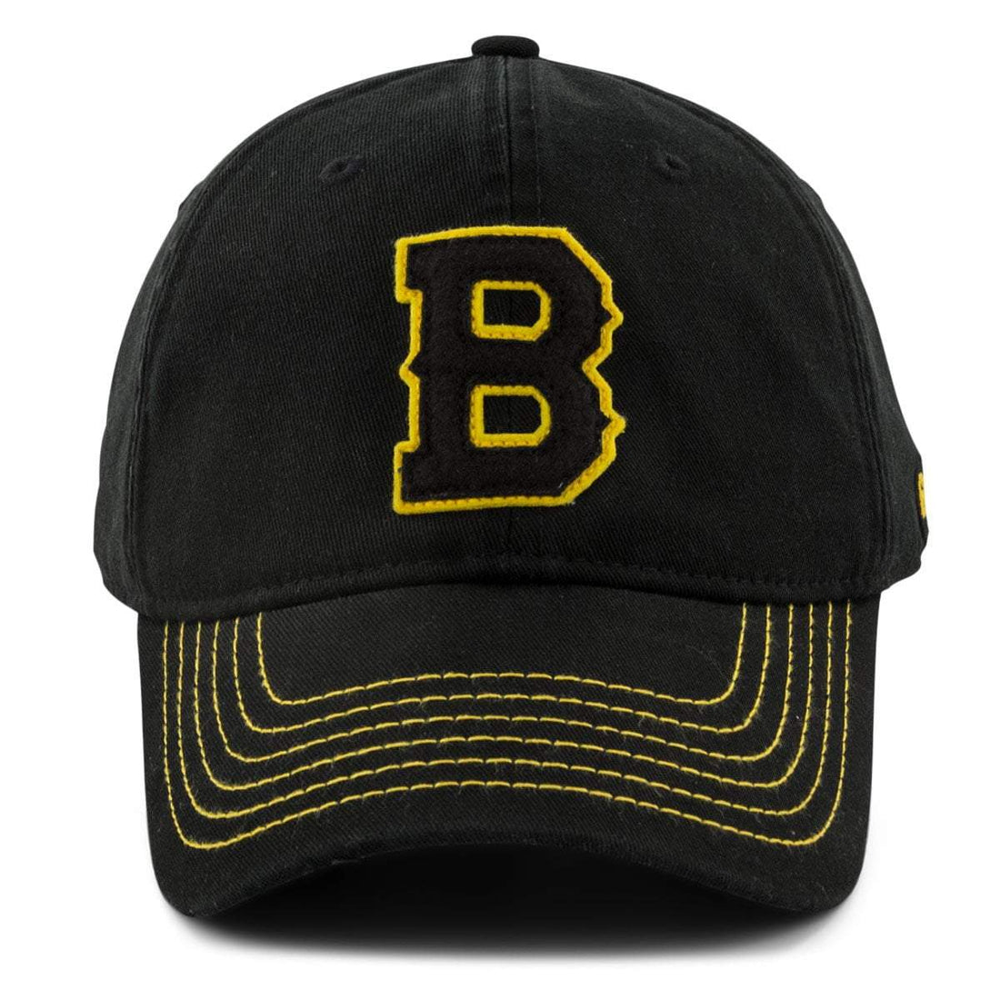 Chowdaheadz Boston B Black & Gold Old Timah Adjustable Hat - Black