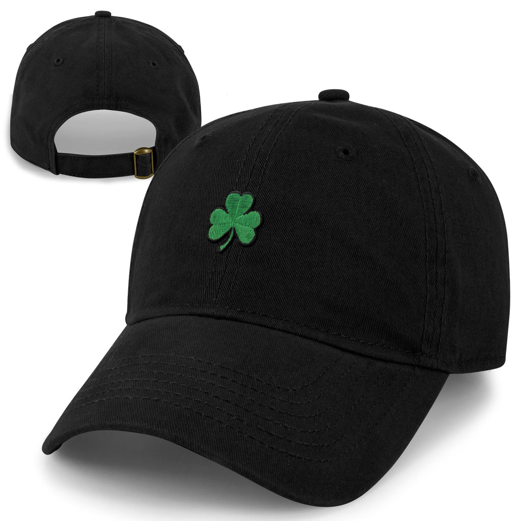 Mini Shamrock Dad Hat — additional product view in Black