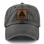 Fenway Leather Patch Washed Dad Hat - Chowdaheadz
