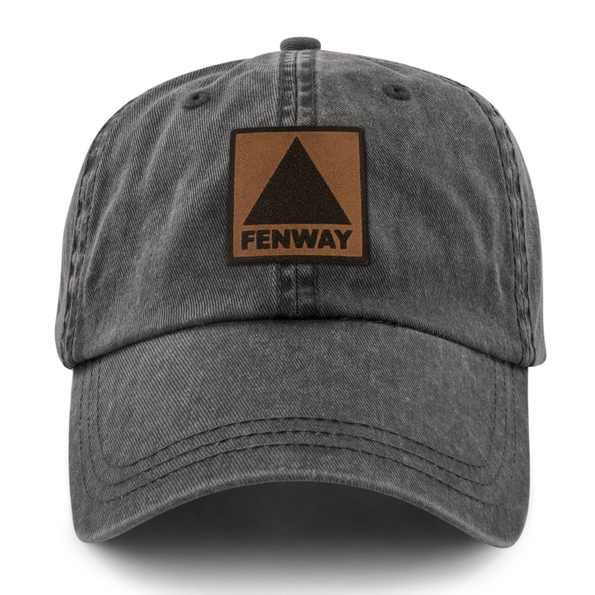 Fenway Leather Patch Washed Dad Hat - Chowdaheadz