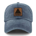 Fenway Leather Patch Washed Dad Hat - Chowdaheadz