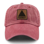 Fenway Leather Patch Washed Dad Hat - Chowdaheadz