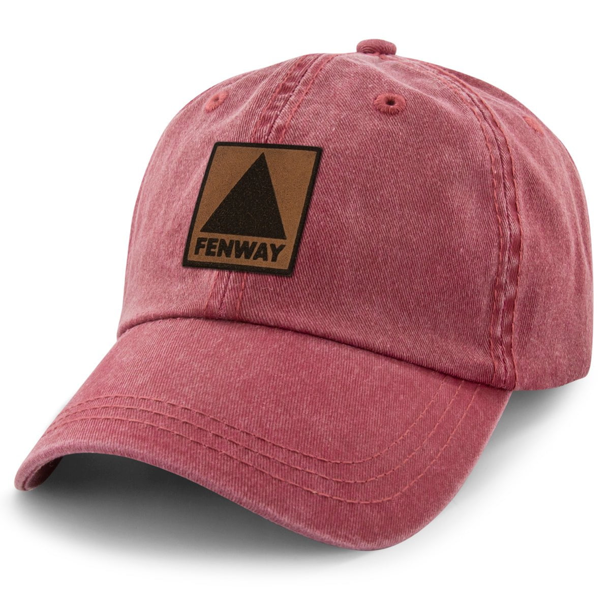 Fenway Leather Patch Washed Dad Hat - Chowdaheadz