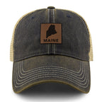 Maine Leather Patch Dirty Water Trucker - Chowdaheadz
