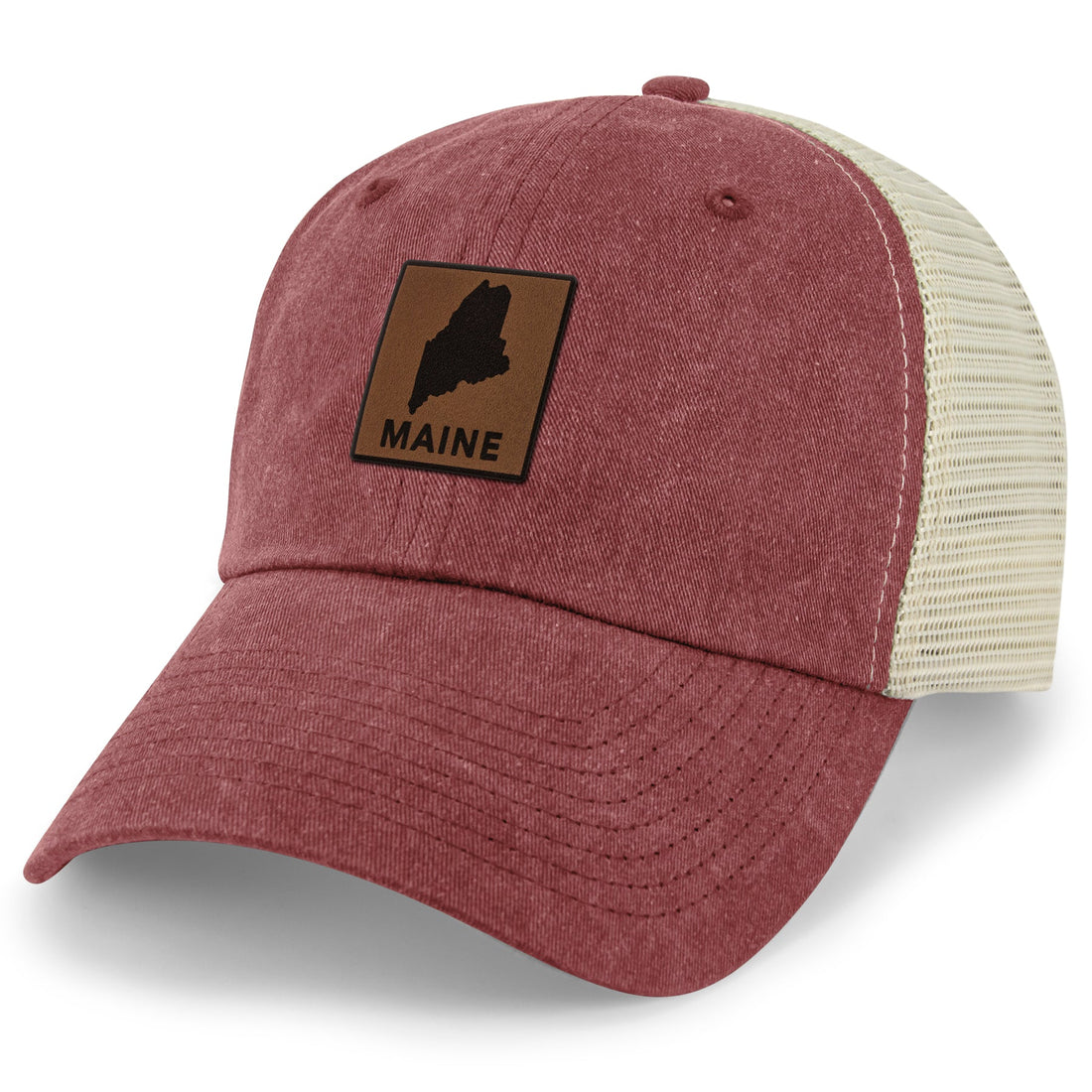 Maine Leather Patch Relaxed Trucker - Chowdaheadz