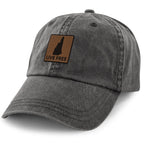 Live Free New Hampshire Leather Patch Washed Dad Hat - Chowdaheadz
